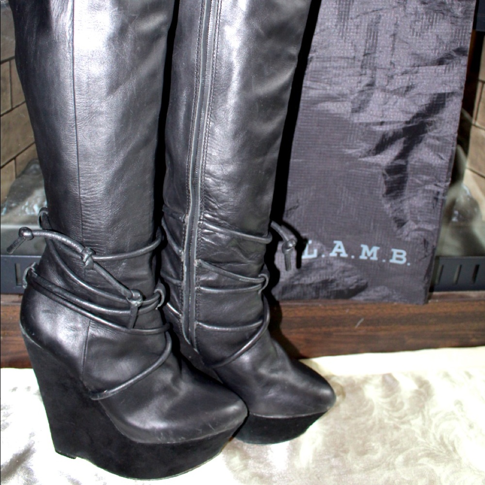 L.A.M.B knee high Boots